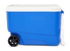 38 qt. Freezer on wheels; blue