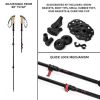 Set of two 3K Carbon Fiber Quick Lock Cork Grip Trekking Poles - Collapsible Walking or Hiking Stick