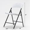 4 Pack Portable Plastic Folding Chairs; Sturdy Design; Indoor/Outdoor Events; Perfect for Camping/Picnic/Tailgating/Party; Easy to Clean; White