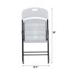 4 Pack Portable Plastic Folding Chairs; Sturdy Design; Indoor/Outdoor Events; Perfect for Camping/Picnic/Tailgating/Party; Easy to Clean; White