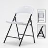 4 Pack Portable Plastic Folding Chairs; Sturdy Design; Indoor/Outdoor Events; Perfect for Camping/Picnic/Tailgating/Party; Easy to Clean; White