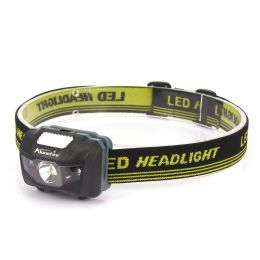 AloneFire HP30 3W Red White LED Lightweight Light; AAA Battery Headlamp; Portable Headlight For Outdoor Fishing Camping & Climbing (Color: Black)