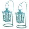 Home Decor Indoor/Outdoor Simple Yet Elegant Square Lantern Set Of 2