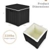 3-In-1 Patio 10 Gallon Ice Cube Cooler Box Table Stool Storage W/Handle