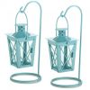 Home Decor Indoor/Outdoor Simple Yet Elegant Square Lantern Set Of 2