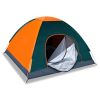 4 Persons Camping Waterproof Tent Pop Up Tent Instant Setup Tent w/2 Mosquito Net Doors Carrying Bag Folding 4 Seasons